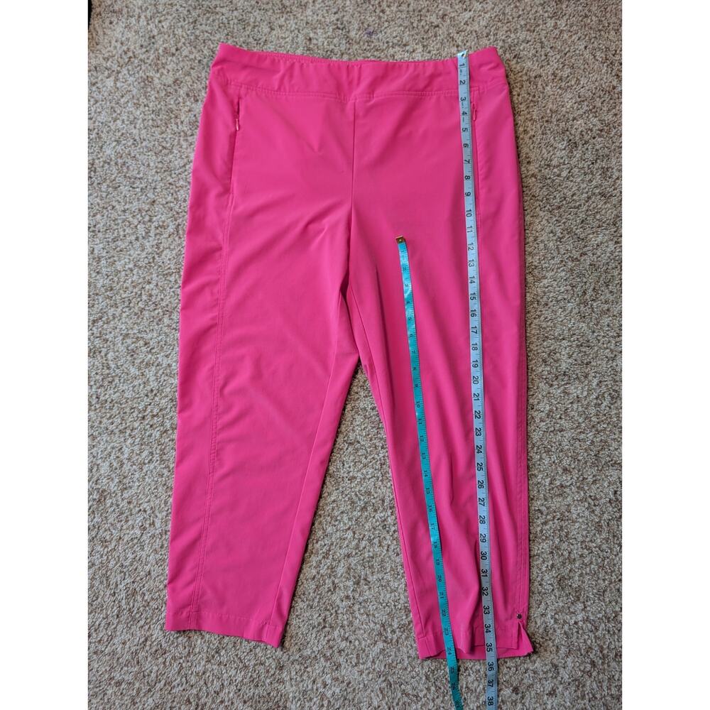 CHICOS cropped, lightweight PINK capri Pants,2/12, Stretchy performance, travel - Picture 4 of 12